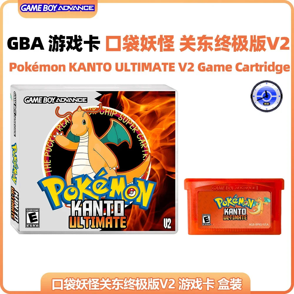 GBA RTC Pokemon  Real Clock  New Version 2.0 Game Card  Featured Popular English Games