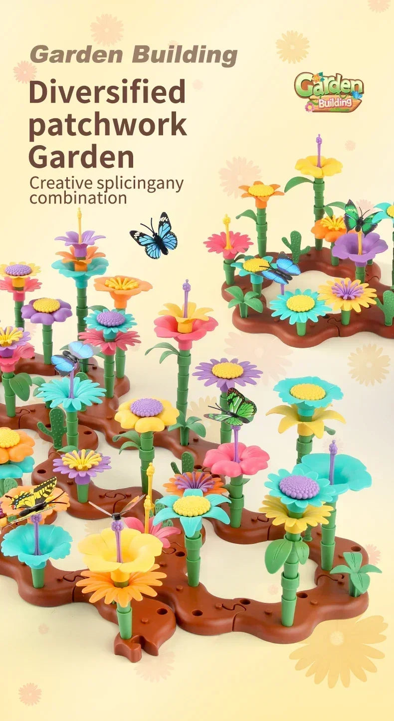 Grow Their Imagination with STEM Educational Flower Garden Building Toy - Perfect Gift for 3-7 Year Old Boys & Girls!