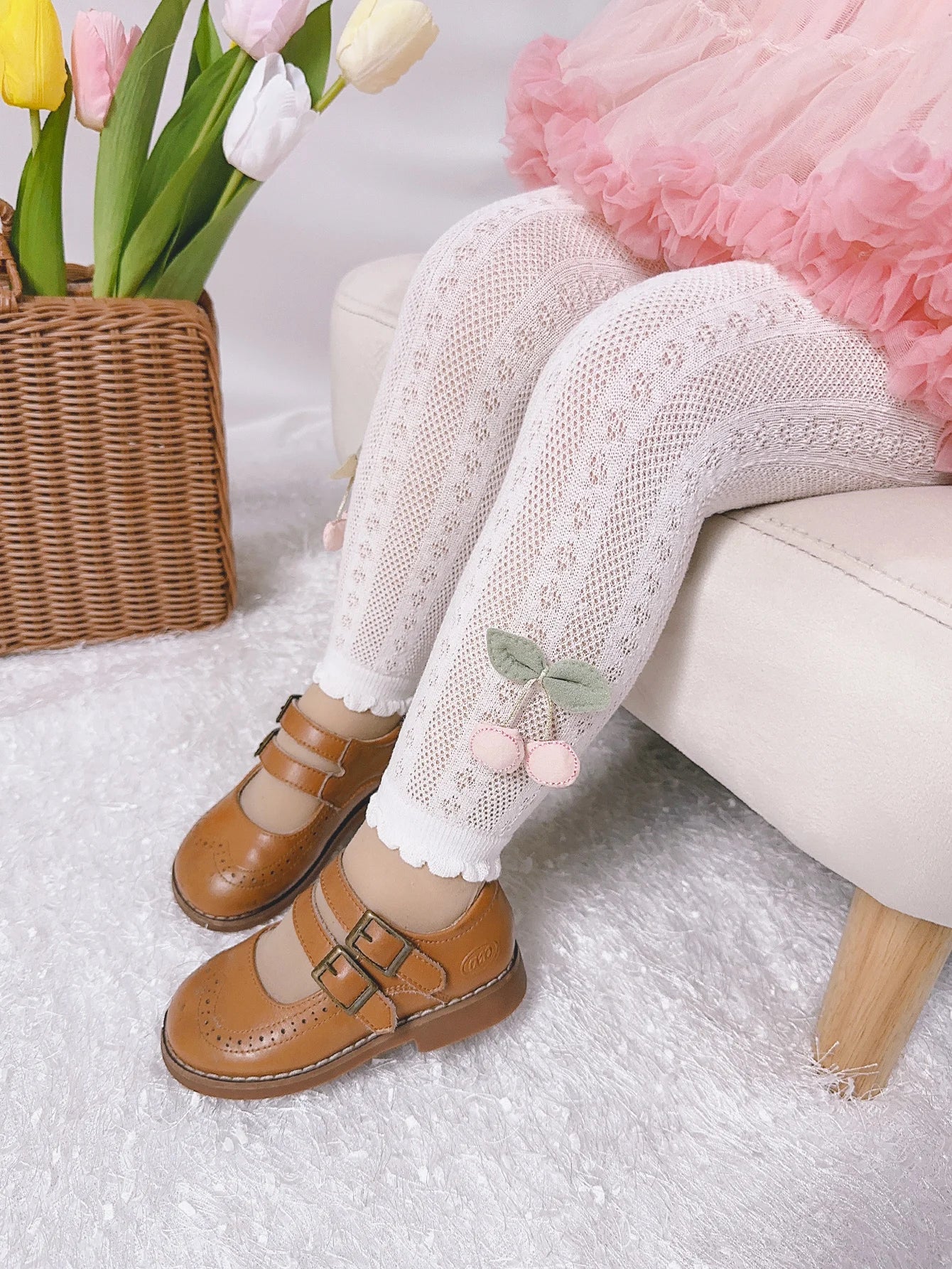 Summer New Children Breathable Knitted Leggings, Baby Solid Color Thin Mesh Lace Tights, Nine Pants for 1-14 Years Old Kids Girls