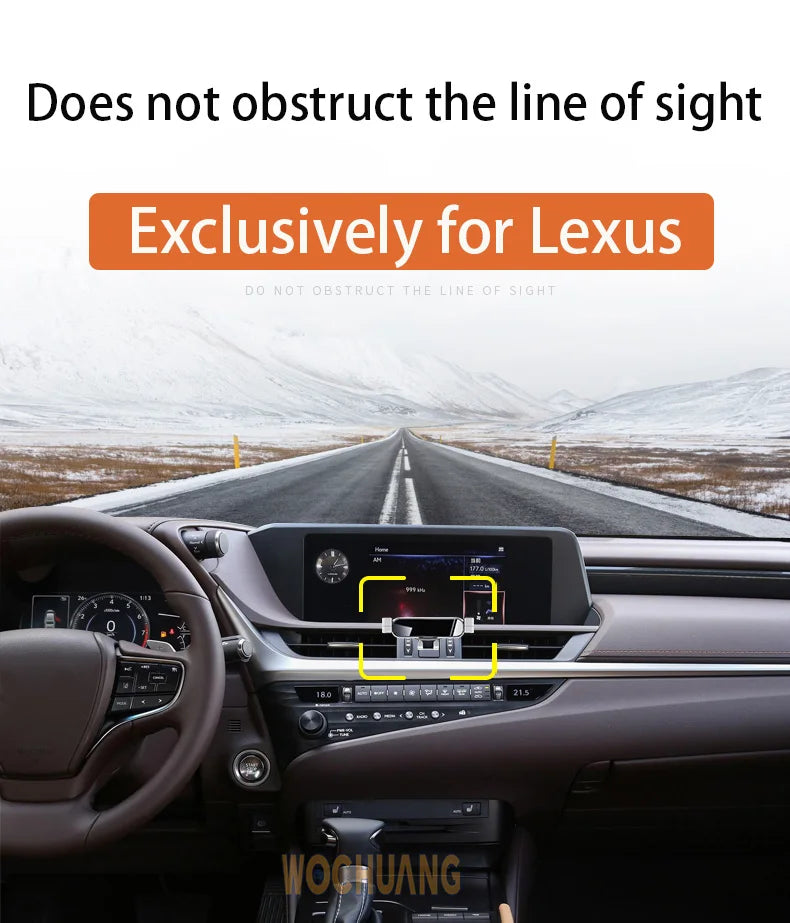Car Mobile Phone Holder For Lexus NX NX200 NX300 2014-2023  360 Degree Rotating GPS Special Mount Support Bracket Accessories
