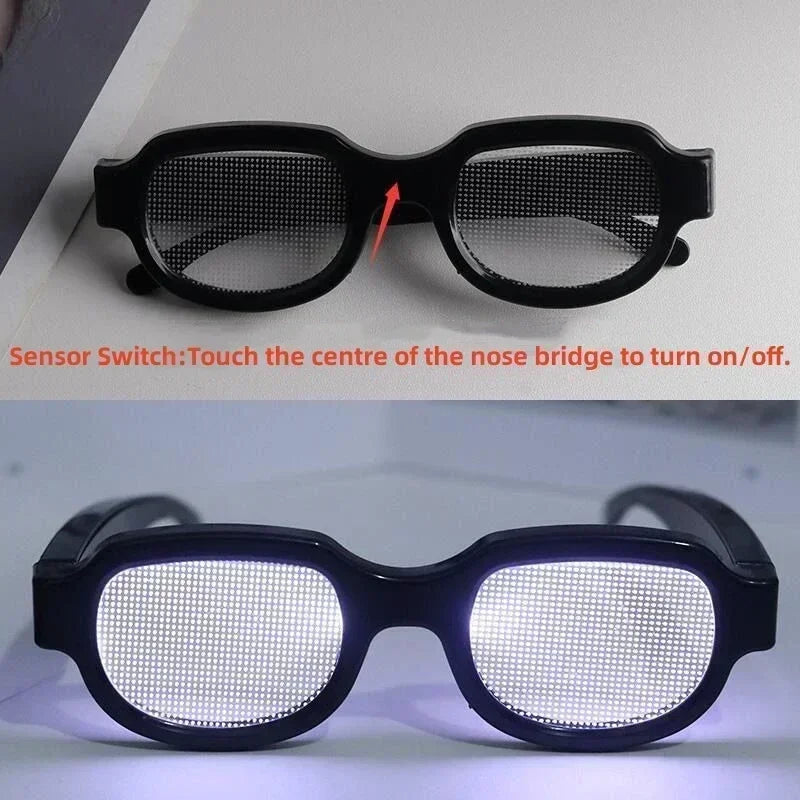LED Tech Glasses Conan Terminator Personalised Dress Up Spooky Prom Performance Glasses for Halloween Party cosplay