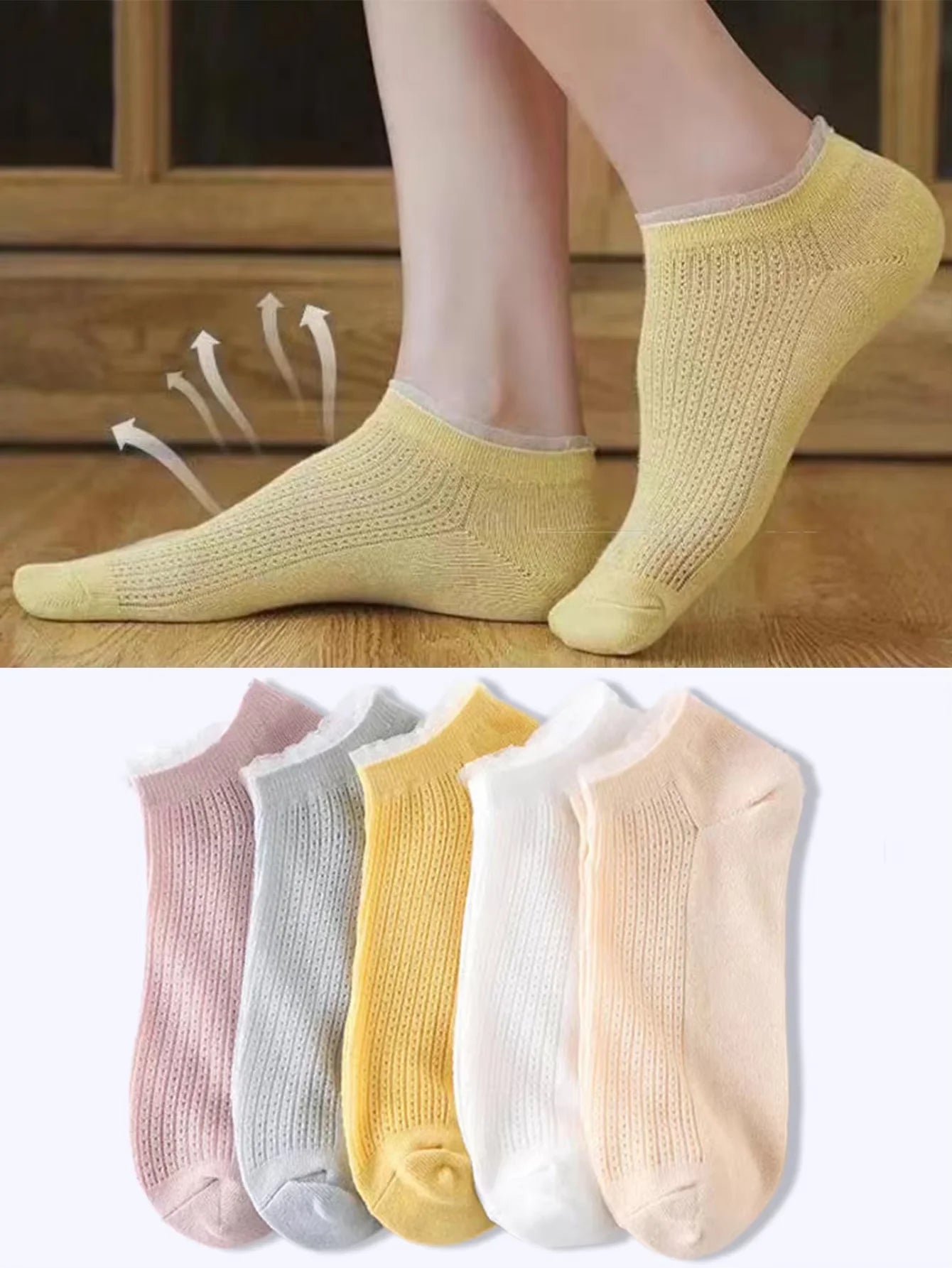 5 Pairs Cute Expression Print Socks, Comfy & Funny All-match Mid Tube Socks, Women's Stockings & Hosiery