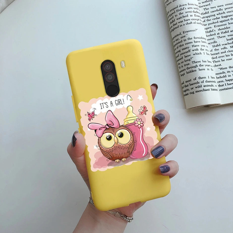 For xiaomi Pocophone F1 Case for xiaomi Poco F1 Case Silicone Soft TPU Phone Cases for PocoF1 Back Cover Heart Butterfly Bumper