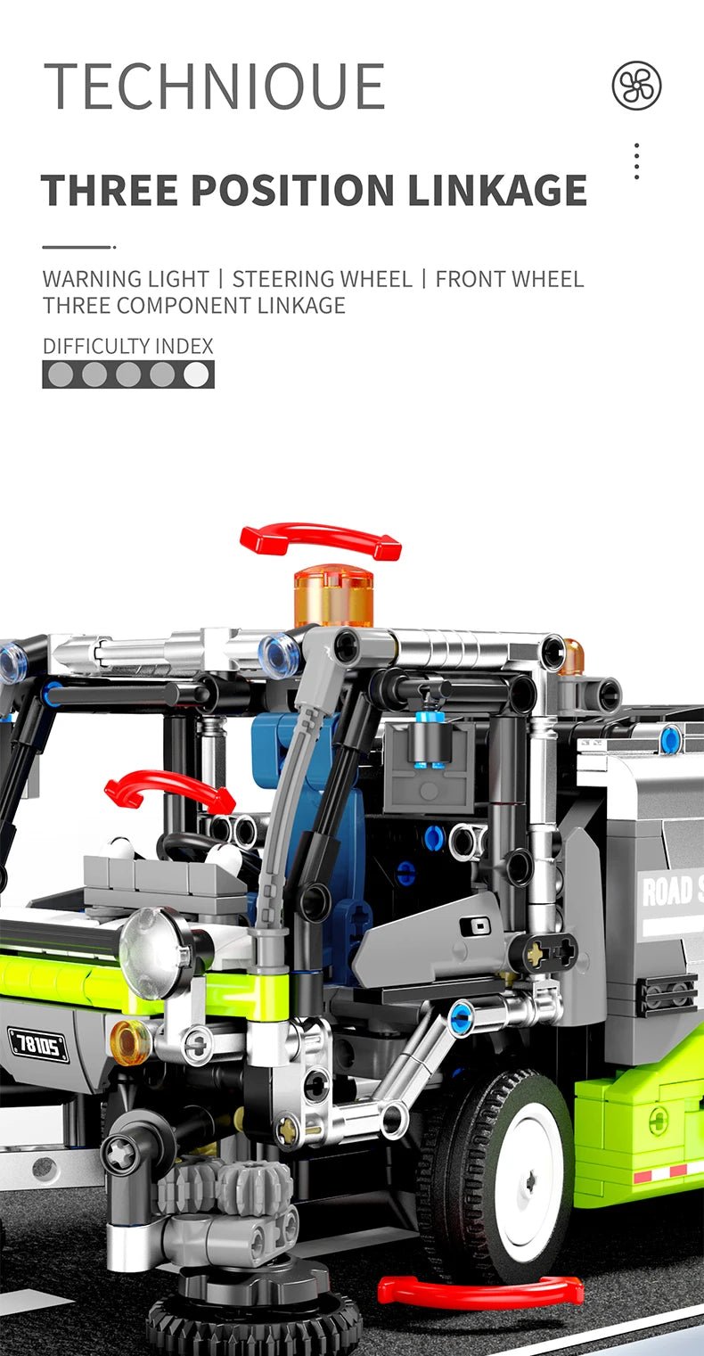 899PCS City Construction Sweeper Tractor Building Block Kits Mech Construction Vehicles Set Toys for Adults and Boys Girls