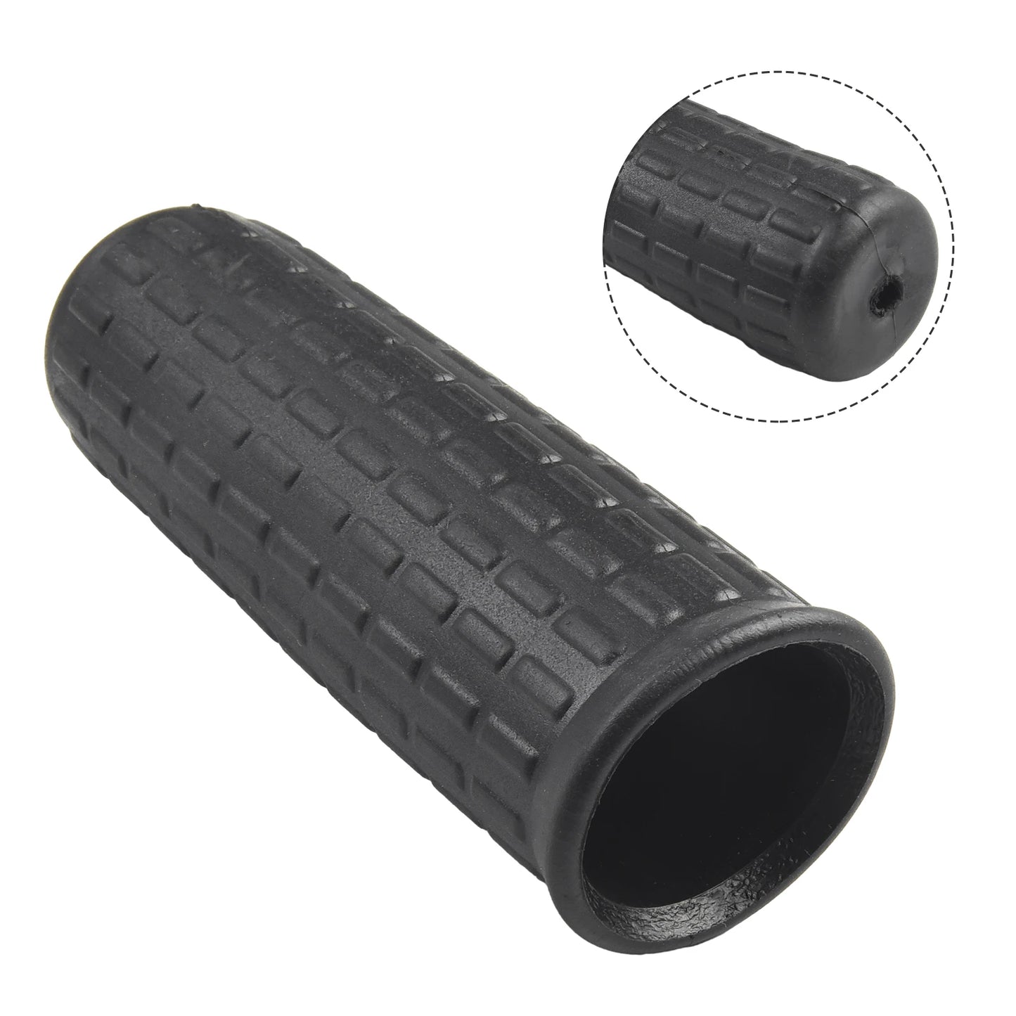 2pcs Wheelbarrow Handles Rubber Round Tubes Anti-skid Shock Absorption Universal Weatherproof Replacement Handle Cover