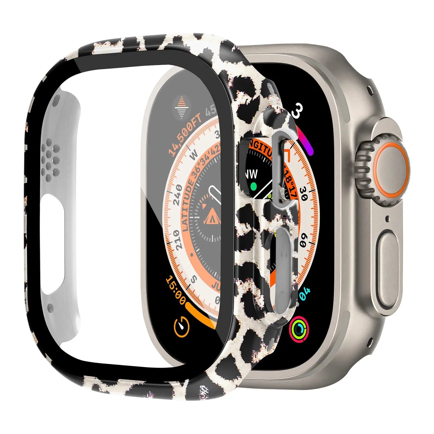 Cover For Apple Watch Ultra 2 3 Case 49mm Accessories PC Shockproof Bumper+Tempered Glass Screen Protector iwatch Series Ultra3