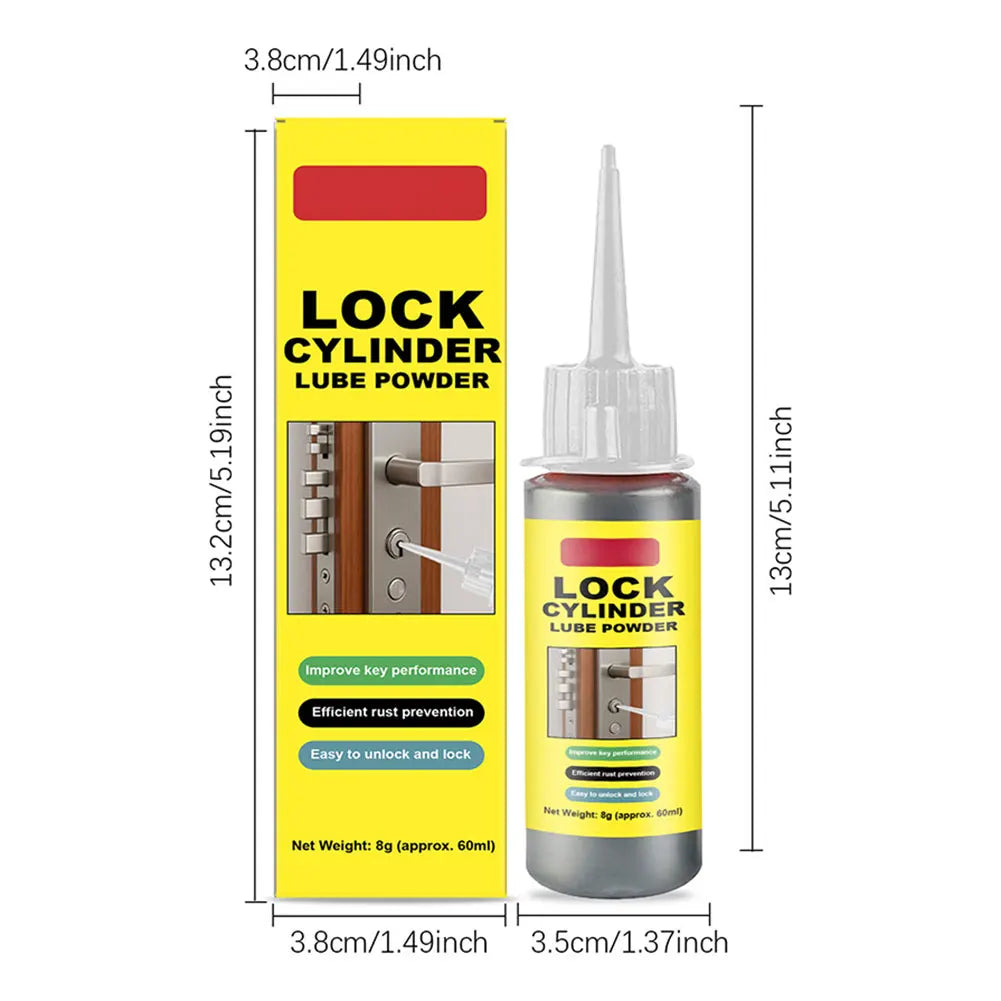 Graphites Lock Cylinder Lubricant Powder,Powdered Lock Cylinder Lubricant,Anti-Rust Lock Cylinder Lubricant For Outdoor Use