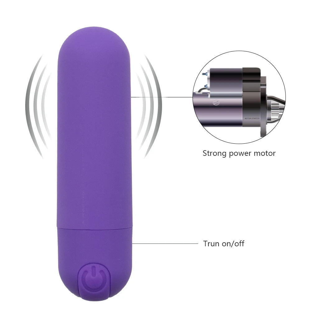 Mini 10 Modes Quiet Waterproof Bullet Tool Powerful Mini G-Spot Massager for Women Pleasure Bullet Portable Sex Toy