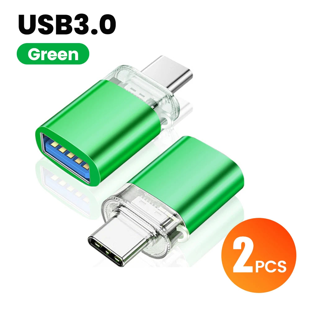 Mini OTG Type C to USB Adapter 3.0 USB C Male To USB A Female Data Connector For iphone 15 16 Xiaomi Samsung Huawei PC Laptop