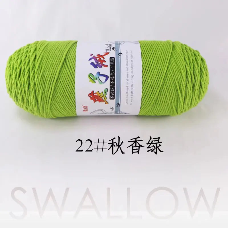 1Pc 200g Milk Cotton yarn for hand knitting Acrylic Crocheting Thread Yarn Crochet Doll sweater bag blanket slipper