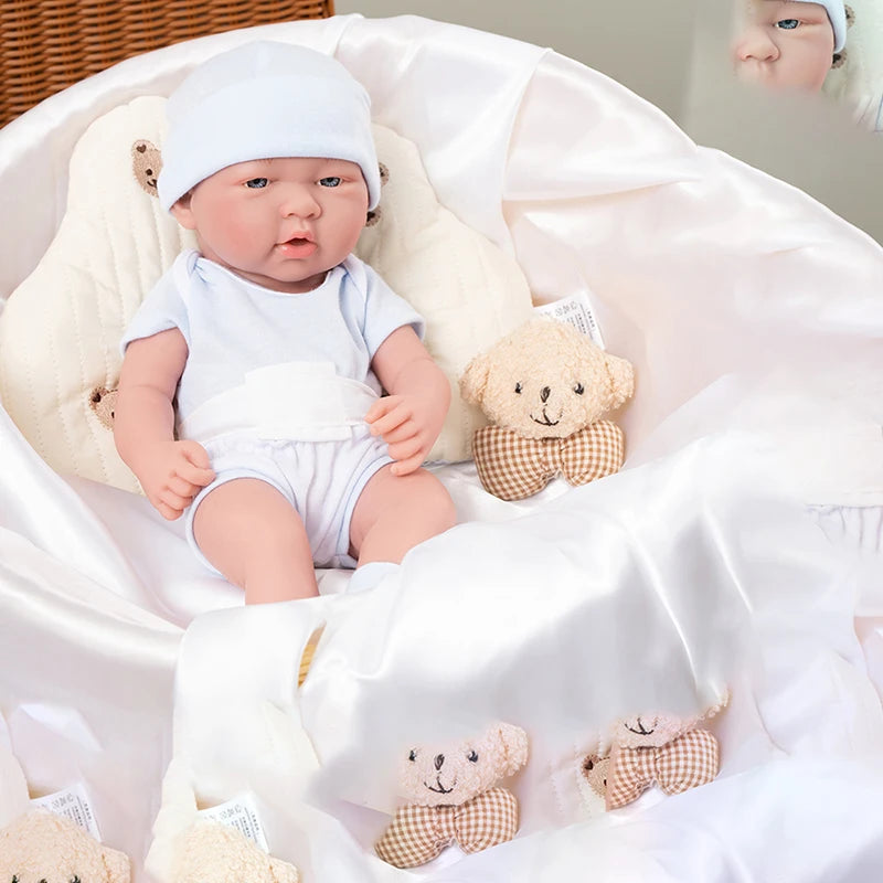 35CM 14inch Baby Dolls Cute Soft Silicone Baby Reborn Baby Doll Toys For Children Girls Gifts Lifelike Full Body Girl Dolls