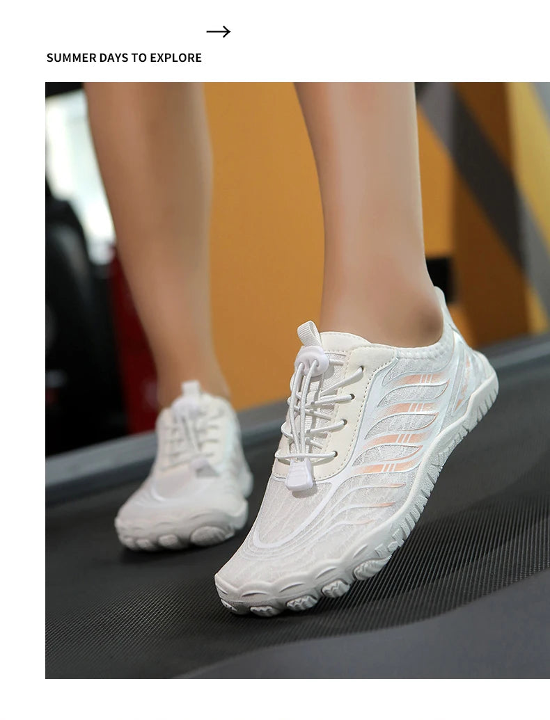 New Arrival Water Shoes Qiuck-Dry Aqua Shoes Men Women Outdoor Beach Swimming Wading Breathable Five-Finger Sneakers Size 36-46
