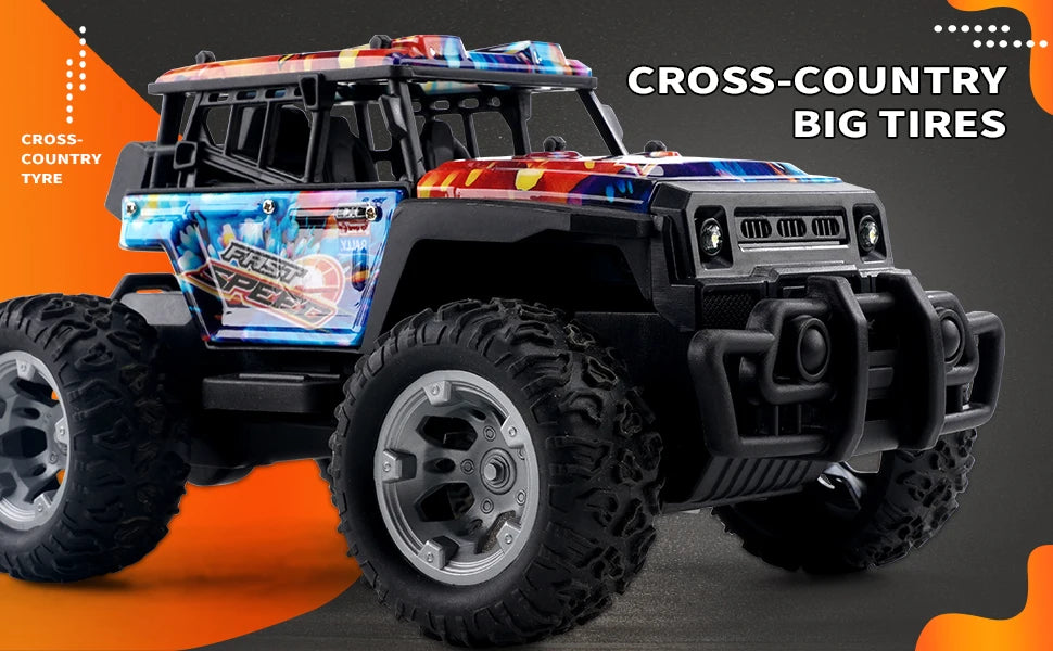 2.4G RC Car Electric Drive Off-Road Big Wheel High Speed Purple Remote Control Trucks Girls Toys for Children