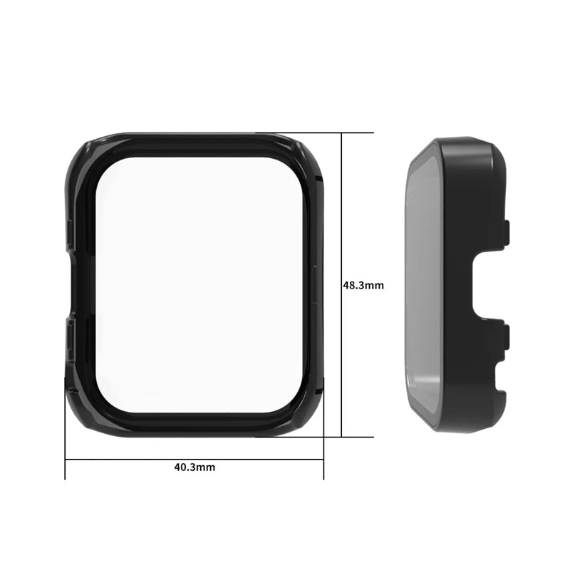 Glass Case for Amazfit Bip 5 Hard PC All-around Bumper Protective Cover Screen Protector for Amazfit Bip5 Accessories