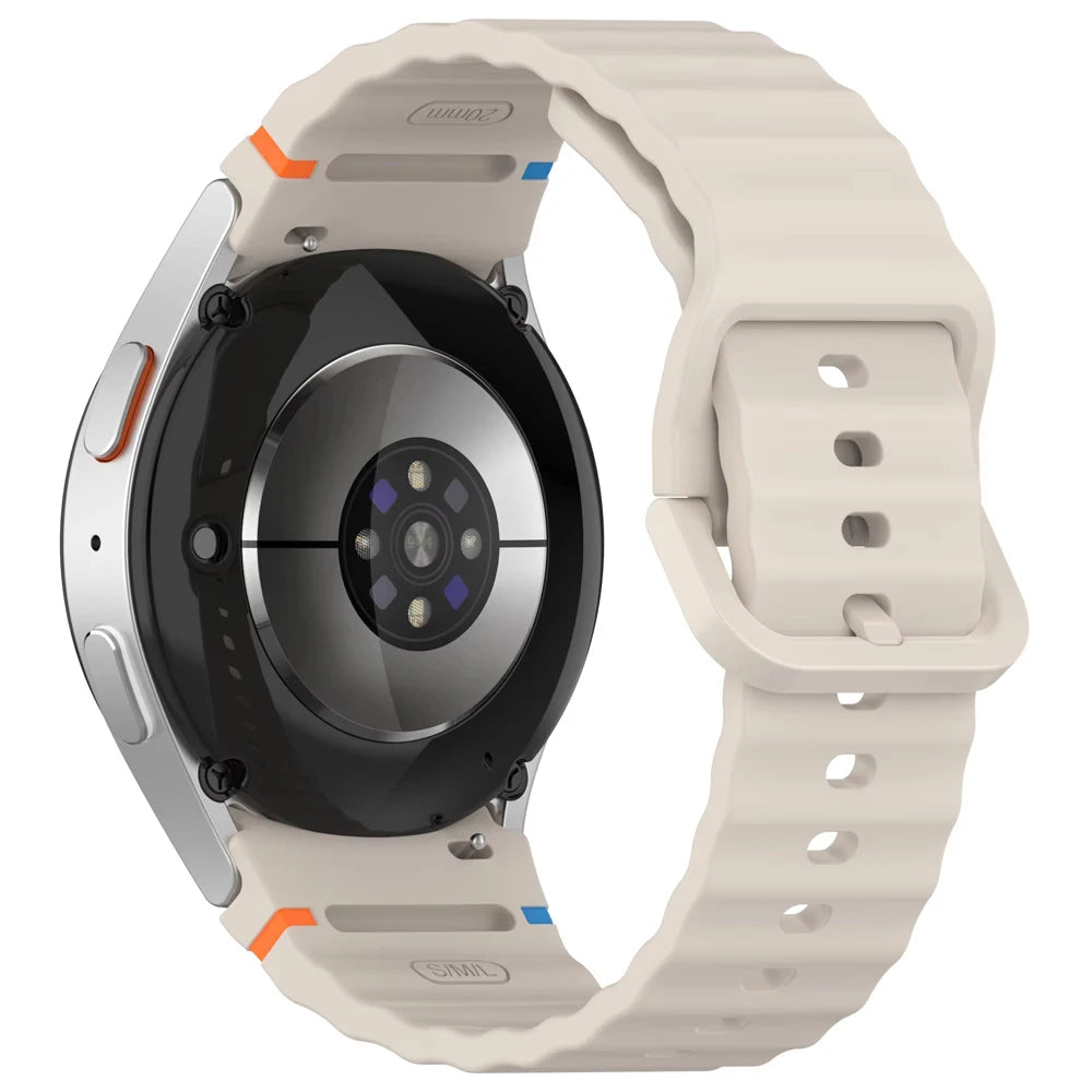 for Samsung Galaxy Watch 7 Band FE/5 Pro/6/4 Classic 44mm 40mm No Gap Sport Silicone Belt Bracelet Correa Galaxy Watch 7 Strap
