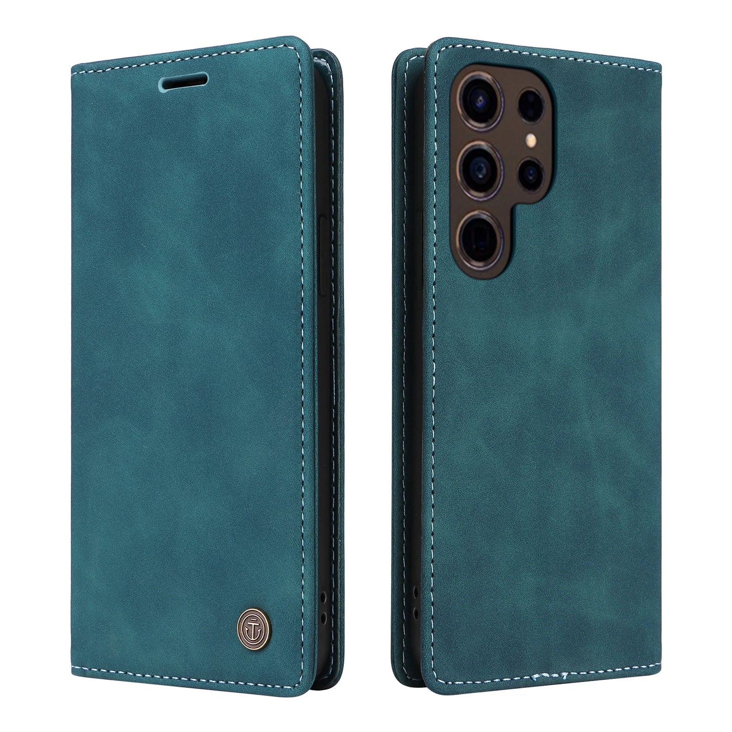 Ultrathin Leather Flip Case For Samsung Galaxy S25 S24 S23 FE S22 Ultra S21 S20 Plus S10 Note 20 5G Business Wallet Phone Cover