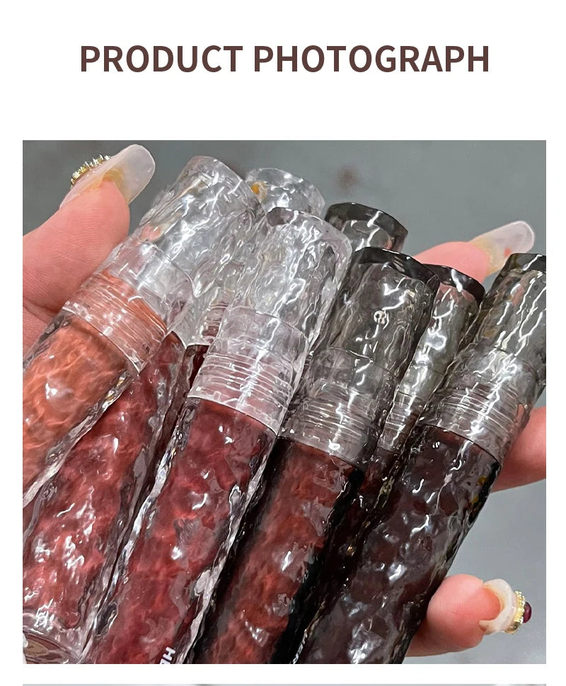 HERORANGEHR292 Glacier Rock Mirror Water Glazed Lip Glaze Moisturizes and Moisturizes, Forming a Film That Is Not Easy to Fade