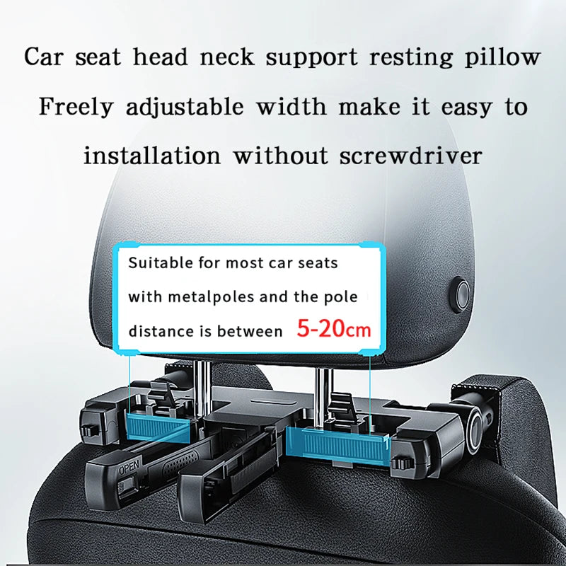The fifth-generation upgraded multi-functional side pillow built-in invisible storage hook and aromatherapy box car travel side