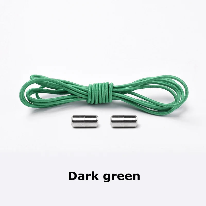 Elastic Laces Sneakers Round Shoelaces without ties Rubber No Tie Shoe laces Shoes Kids Adult Quick Shoe lace Rubber Bands