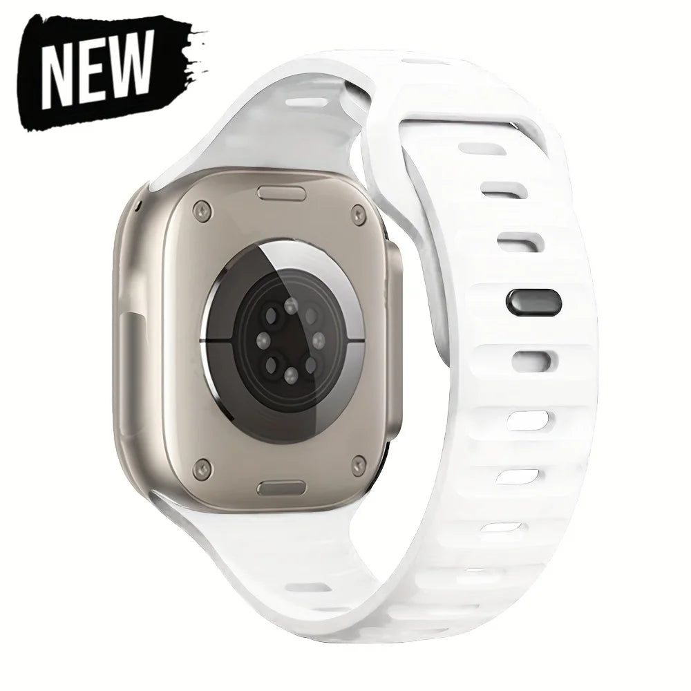 Silicone Sport Strap For Apple Watch Band Ultra2 49mm 45mm 40mm 44mm 42mm 46mm 41mm Correa Bracelet iWatch Series 10 9 8 7 6 5 4