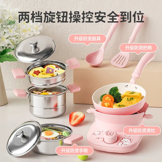 Mini Kitchenette Real Cooking Full Set Real Cooking Edible Kitchenware Set Toy Girl Birthday Gift