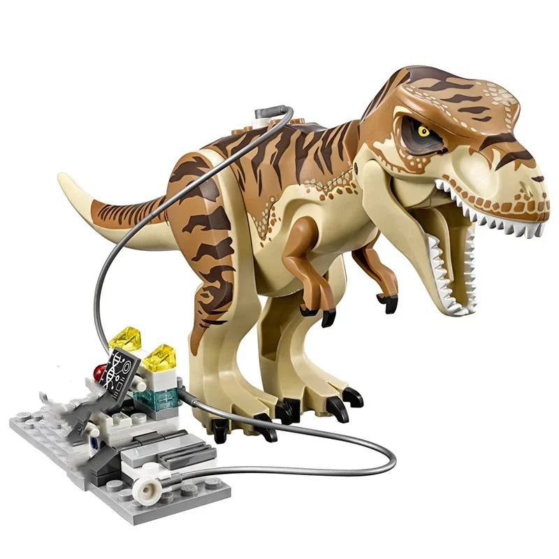 Dinosaur World Tyrannosaurus Rex Great Escape Educational MOC Building Block DIY Toys Give Away Three Dolls Birthday Boy Gifts