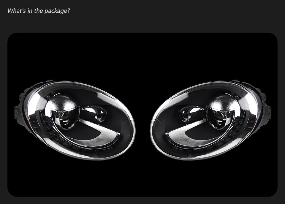 AKD Head Lamp for VW Beetle LED Headlight 1998-2021 Headlights Beetle DRL Turn Signal High Beam Angel Eye Projector Lens