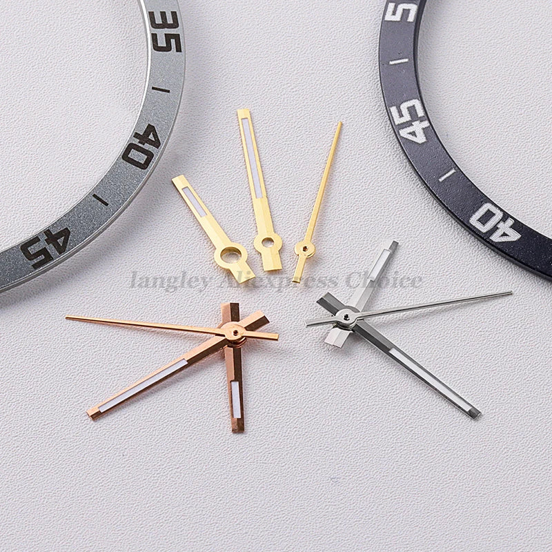 Silver Needles NH35 NH36 Watch Aiguille Hands C3 Super Lume Pointer Baton Style Datejust Hands Polished for Automatic Movement