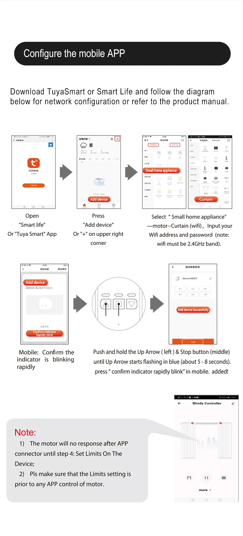 KEMEK Tuya Smart Wifi Blinds Motor Automatic Electric Roller Shade Controller App Control Works with Alexa Google Assistant