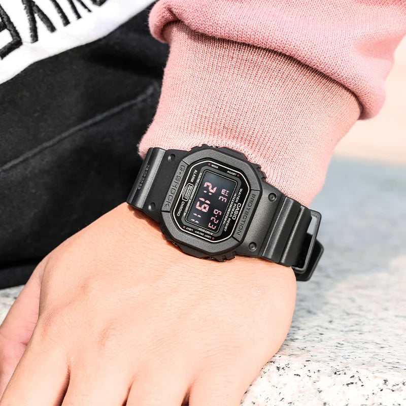 Casio DW-5600 Men Women Watch G-SHOCK Sutra Small Square Multi-functional Calendar LED Lighting Sports Electronic Women Watch