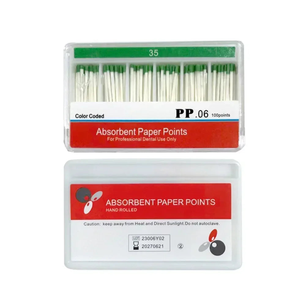 Dental Absorbent Paper Points Moisture Absorbing Paper Tips Taper 0.02 0.04 0.06 F1 F2 F3 Dental Clinics Consumables