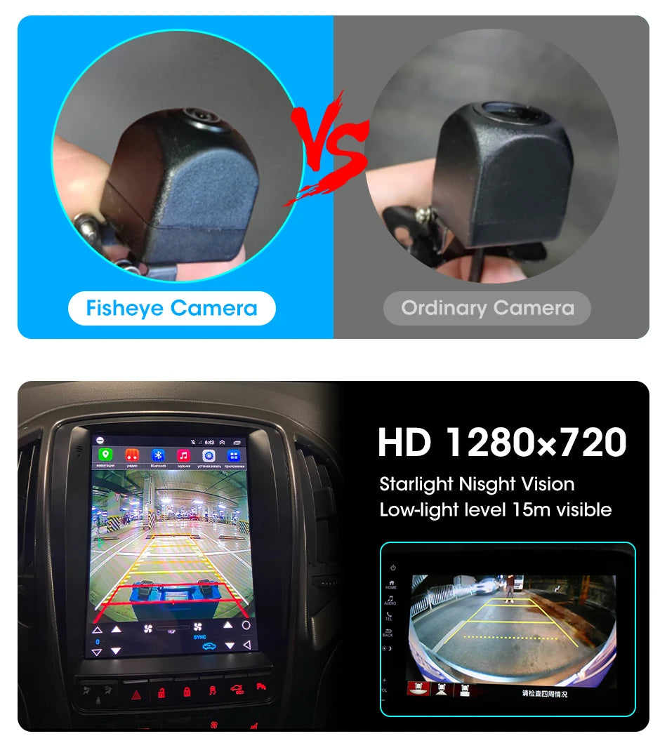 1080P Waterproof Vehicle Camera with Night Vision for Rear View Universal Backup Camera Car Monitor Head Unit Audio Reverse Cam