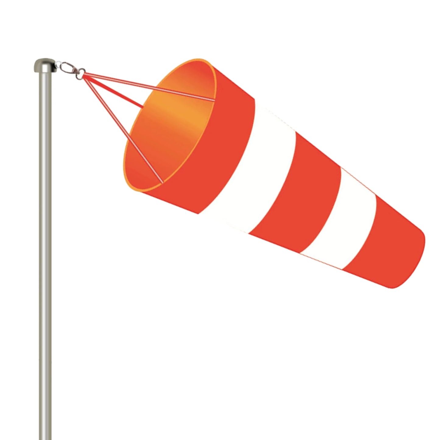 60cm Hanging Reflective Windsock Flags Wind Direction Indicators for Outdoor Airport Garden Farm Measurement Weather Vane