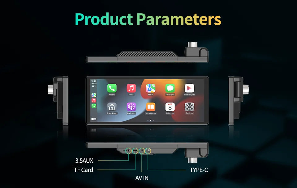 Imagebon 11.3″ 4K ADAS Rearview Mirror Camera Wireless CarPlay & Android Auto 3 Channel Recording Dash Cam GPS Navigation DVR