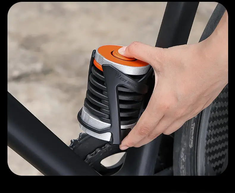 WEST BIKING Folding Bike Lock Combination Anti-theft Lock Portable E-Bike Heavy Duty Chain Lock Bicycle Cycling Accessories
