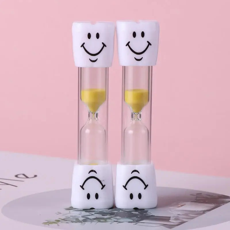 Minute Smiling Face Tooth Brushing Hourglass Creative Sand Clock Toothbrush Timer Desktop Ornament For Children Kids Gifts