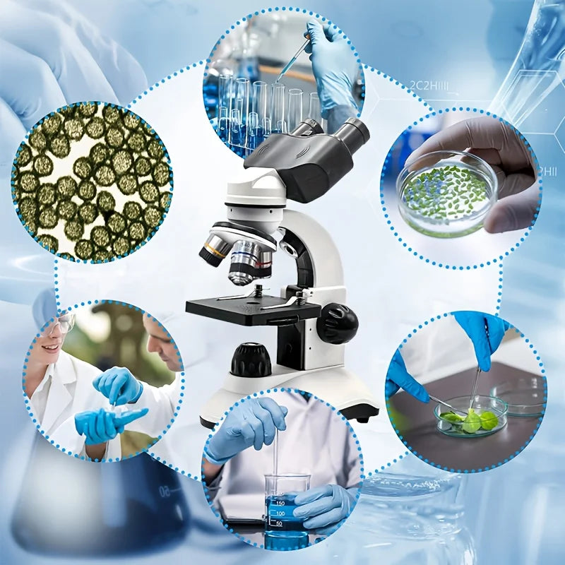 Optical Instrument Microscope 40X-2000X Magnification USB Camera for Laboratory School Home Education Adult Microscope