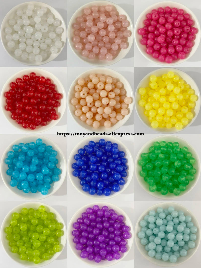 Clear Gumball Bubblegum Acrylic Round Ball Spacer Beads 6 8 10MM Pick Size For Jewelry Making