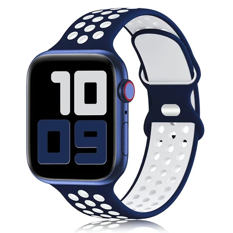 Strap For Apple Watch Band 49mm 44mm 45mm 42mm 41mm 38mm 40mm correa Silicone sports bracelet iwatch 8 SE 7 6 5 Ultra 49mm