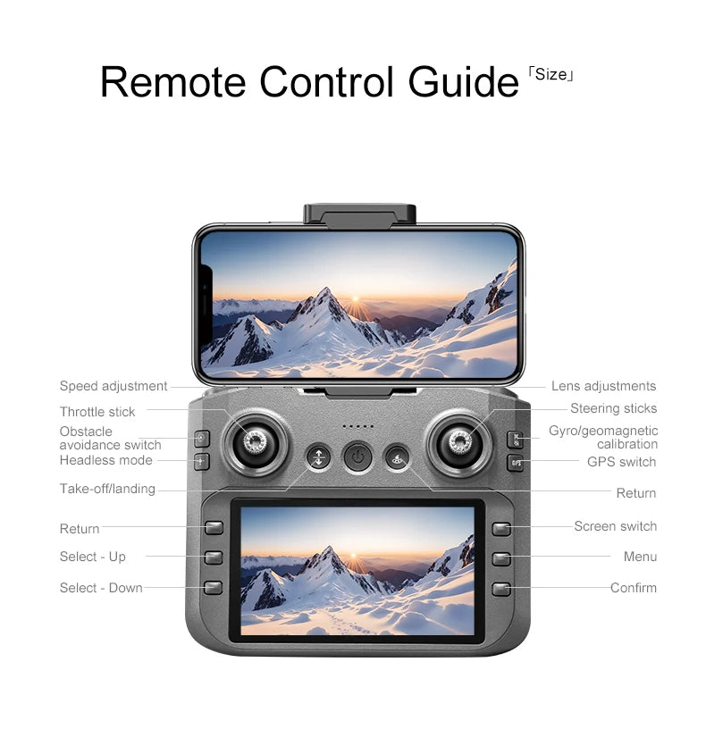 A14 PRO MAX Drone 8K Professional Camera Four-Axis Aerial Photography with Screen Remote Control 5000M 5G WIFI GPS FPV RC Dron