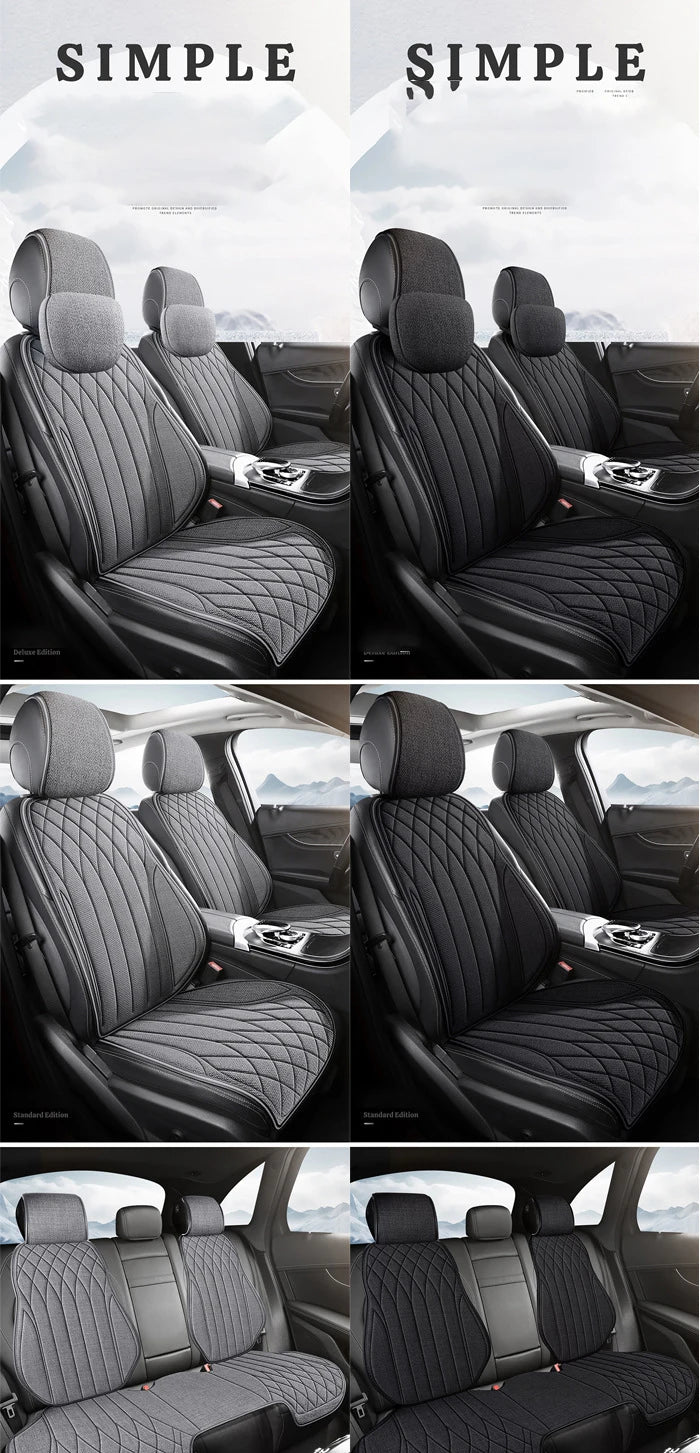 Universal Car Seat Cover Four Season Auto Flax Breathable Anti-Slip Covers for Car Seats Cover Protection Cars Seats Covers