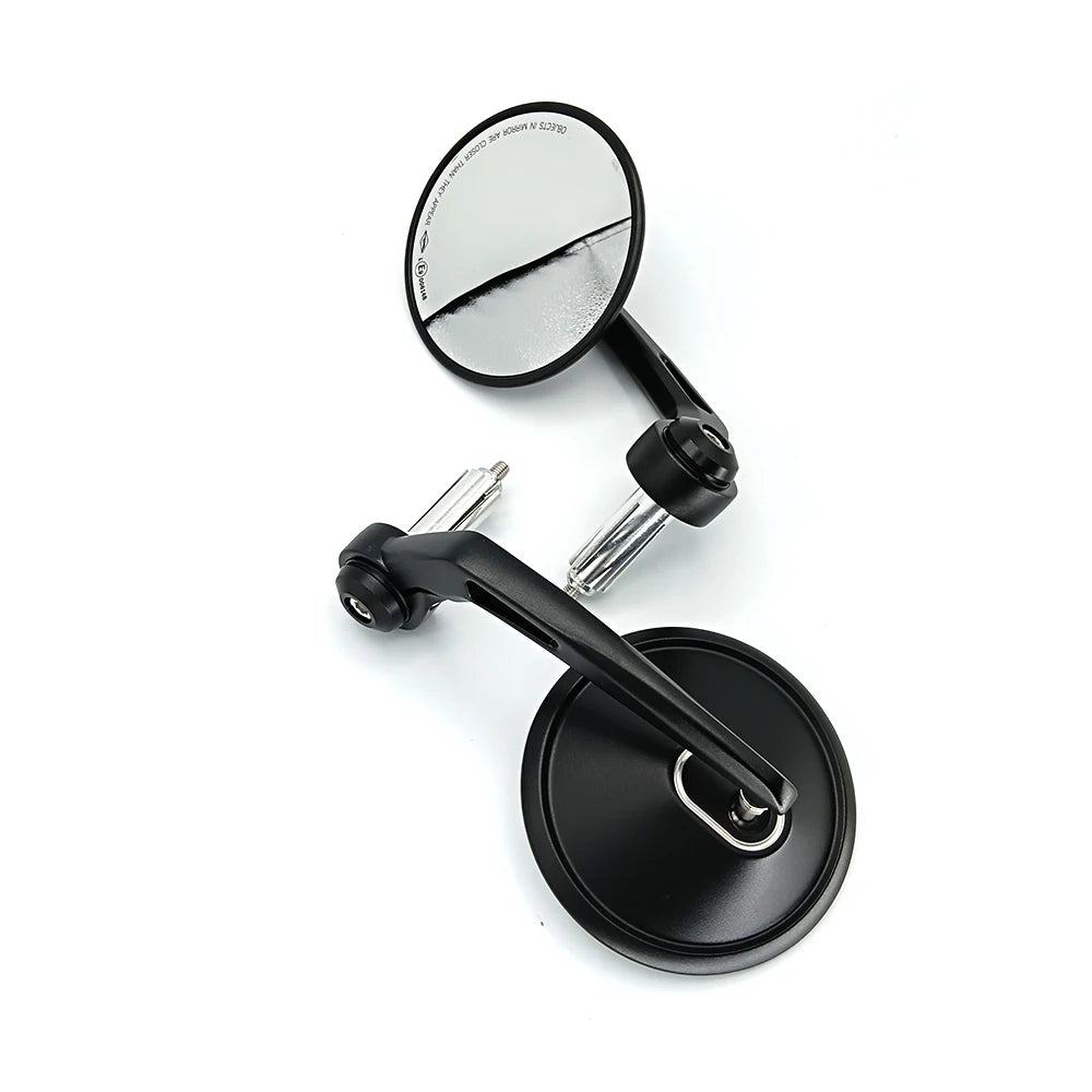 7/8" 22mm CNC Motorcycle Rearview Mirrors Universal Clear Glass Scooter Bar End Handlebar Mirror Rear View Mirror Accessories