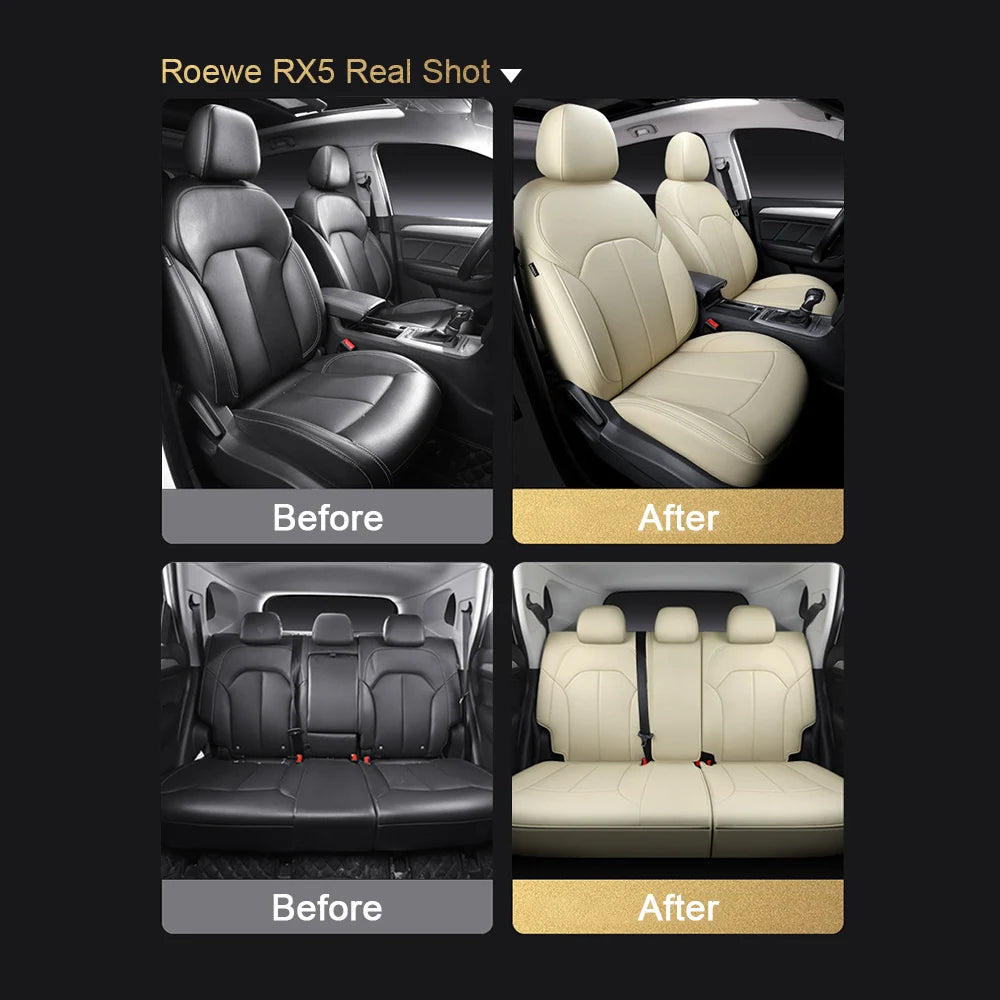 For Land Rover Range Rover Velar 2017 2018 2019 2020 Faux Leather Custom Car Seat Covers Full Set Interior Protector Accessories