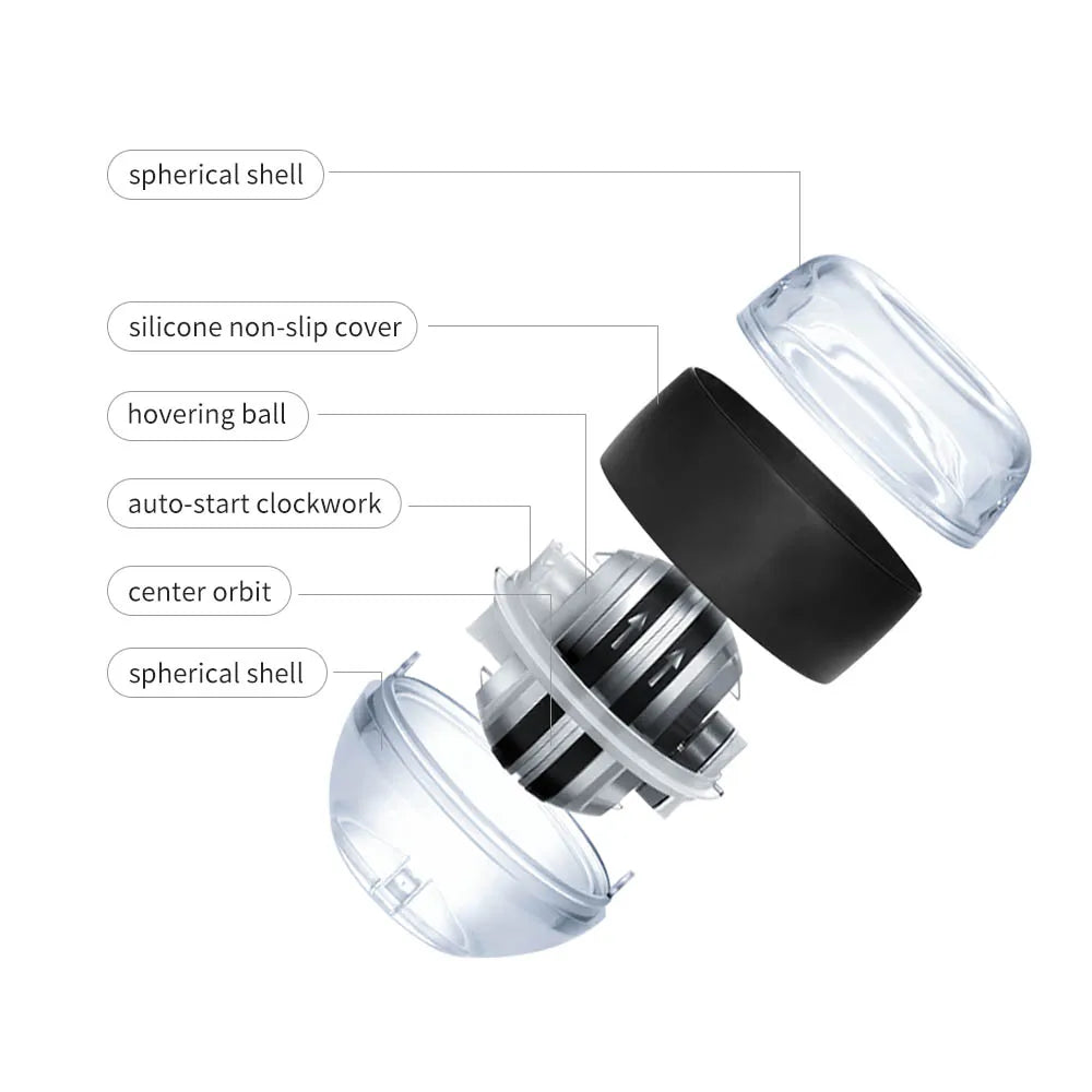 Self starting wrist gyro ball power trainer wrist strengthening device forearm exercise device strengthens arm finger muscles