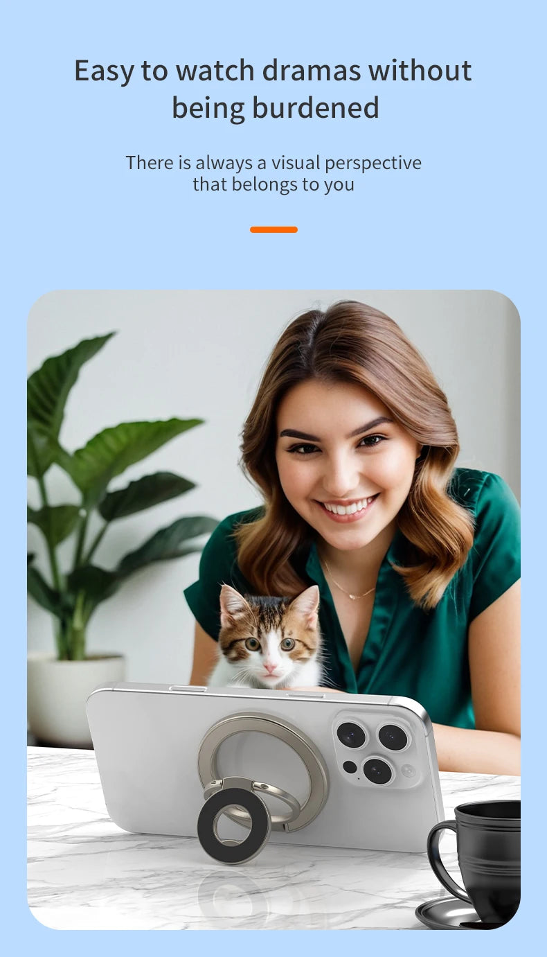 For Magsafe Cellphone Grip Double Sided Magnetic Ring Phone Holder Cellphones Stand Phone Accessories Support Telephone Grip Tok