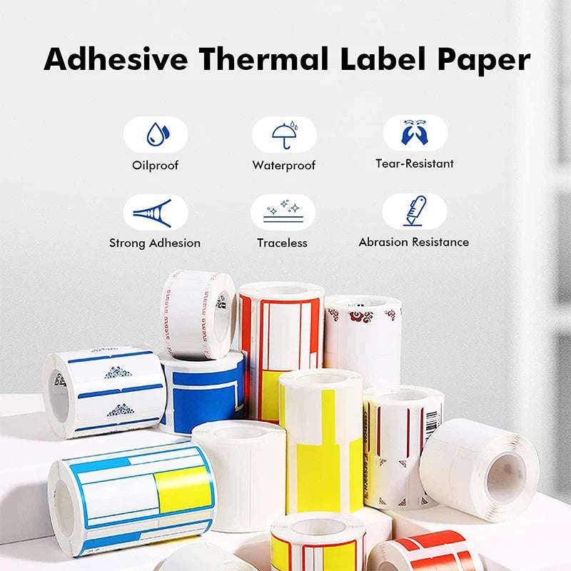 Niimbot B1/B21/B203 Mini Printer Thermal Wire White/ Cable/Color/Round Sticker Self Adhesive Waterproof Sticker