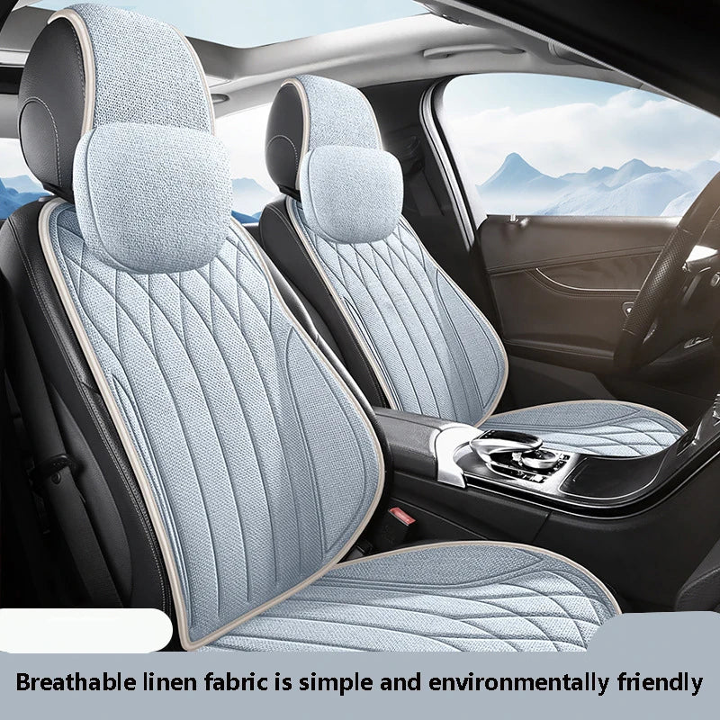 Universal Car Seat Cover Four Season Auto Flax Breathable Anti-Slip Covers for Car Seats Cover Protection Cars Seats Covers