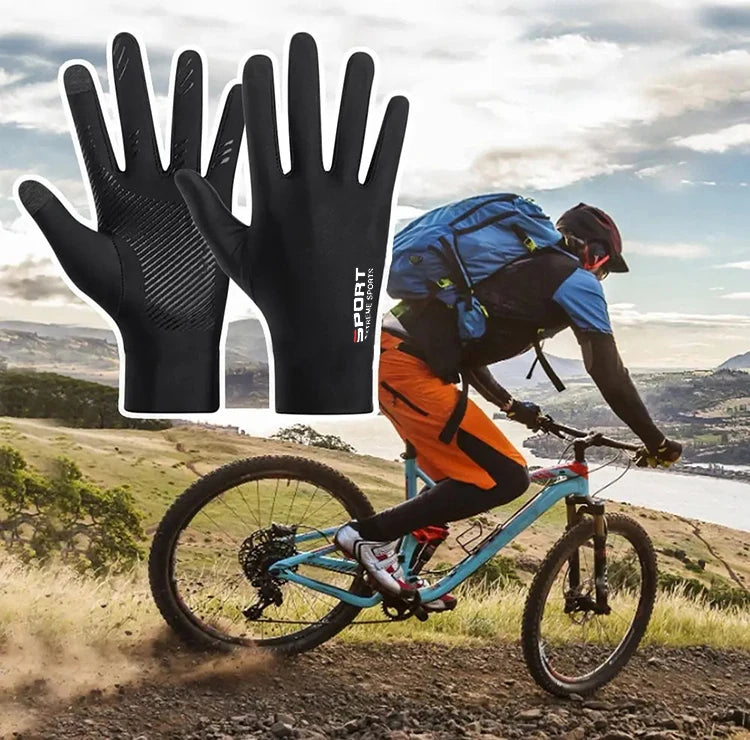 Summer Ice Silk Touchscreen Anti slip Gloves Outdoor Fishing Waterproof Sunscreen Gloves Bicycle Gloves