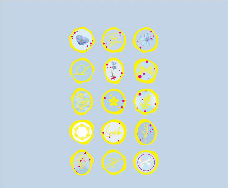 Mr.Paper 4 Style Fire Paint Seal Drip Glue Stickers Good-Looking Envelopes Sealing Paste Handbook Decoration Sticker Stationery