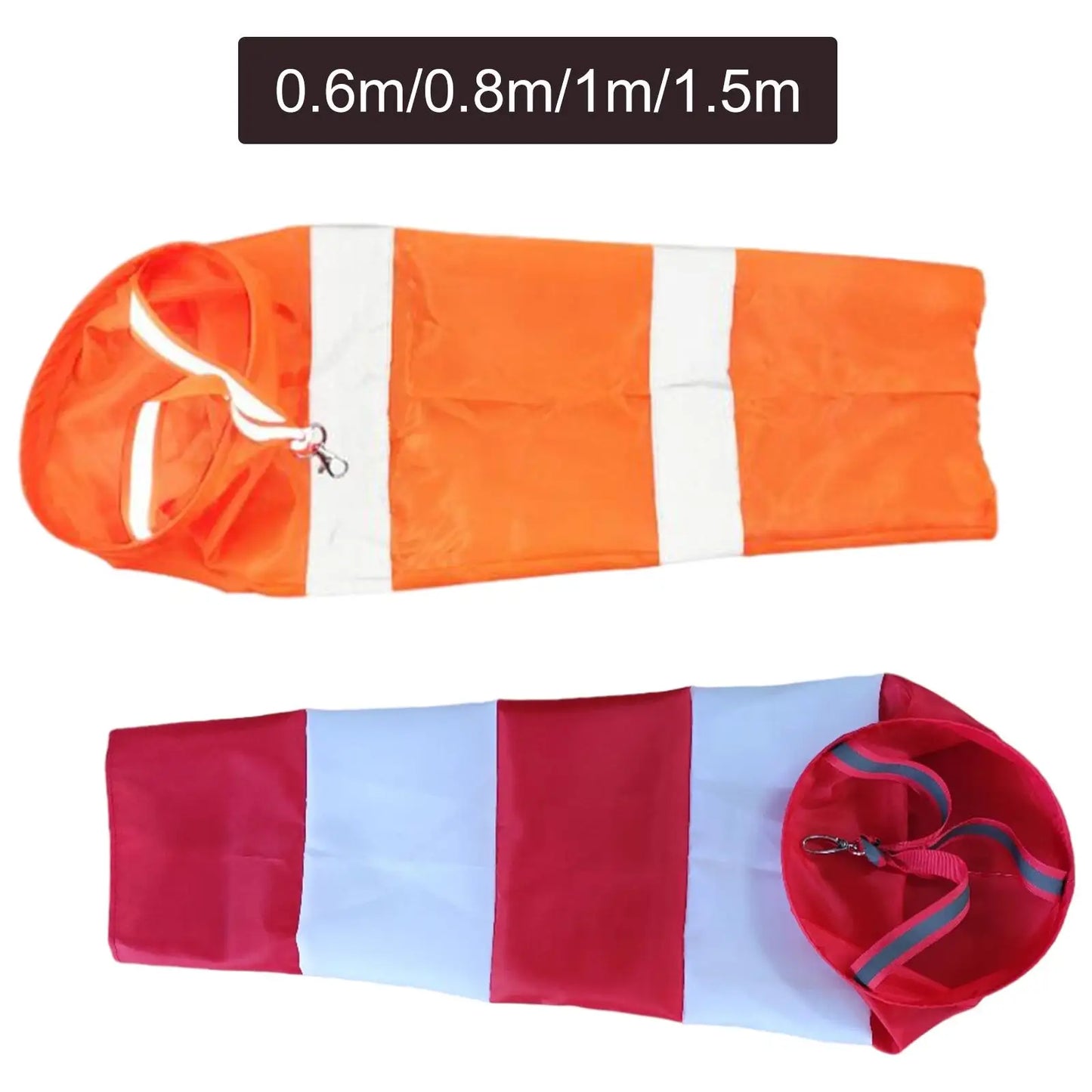 Heavy Duty Airport Windsock with Reflective Belt Hanging Wind Measurement Sock Bag Rainbow Wind Direction Indicator Sock Farm